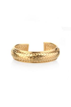 Satya Jewelry Contoured Woven Gold Cuff.jpg